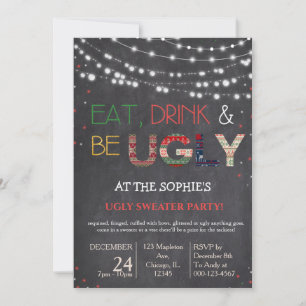 Ugly Sweater Christmas Holiday Party Invitation