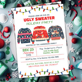 Ugly Sweater Christmas Holiday Party Invitation