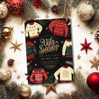 Ugly Sweater Christmas Holiday Party Invitation