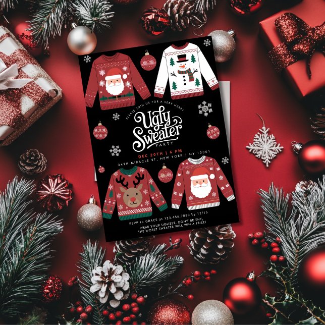 Ugly Sweater Christmas Holiday Party Invitation (Creator Uploaded)