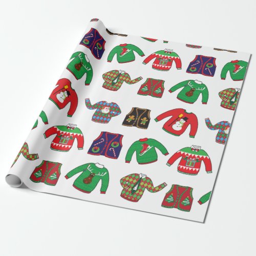 Ugly Sweater Christmas Holiday Wrapping Paper