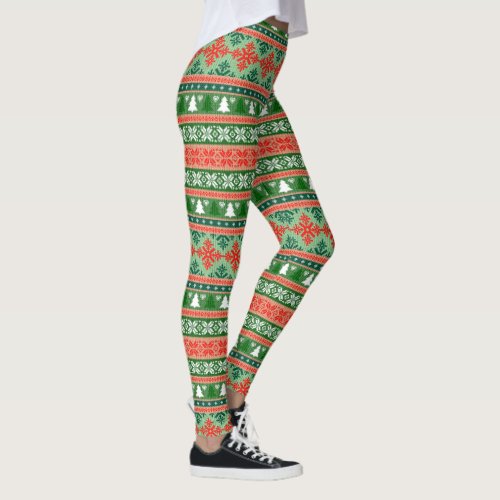 Ugly Sweater Christmas Knit Leggings