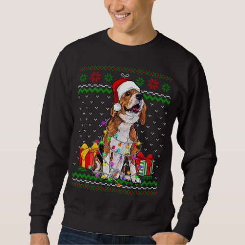 Ugly Sweater Christmas Lights Beagle Dog Lover