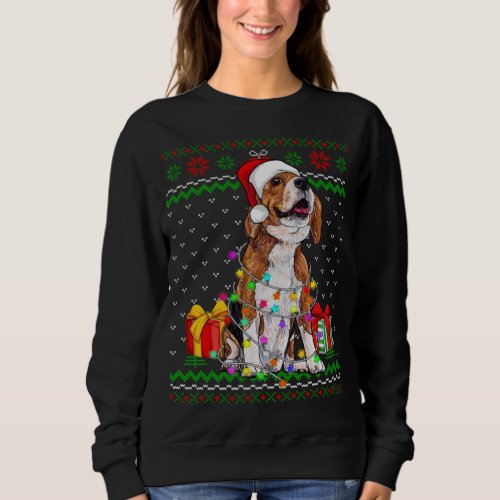 Ugly Sweater Christmas Lights Beagle Dog Lover