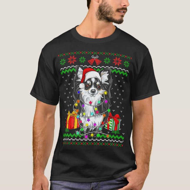 Ugly Sweater Christmas Lights Chihuahua Dog Puppy  (Front)