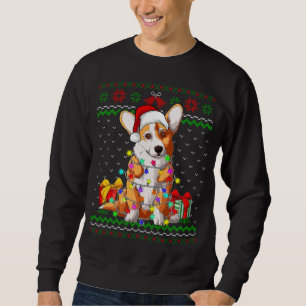 Ugly Sweater Christmas Lights Corgi Dog Lover