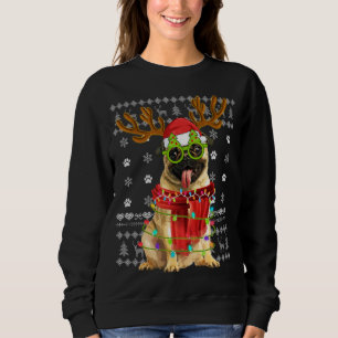 Ugly Sweater Christmas Lights Pug Dog Puppy Lover