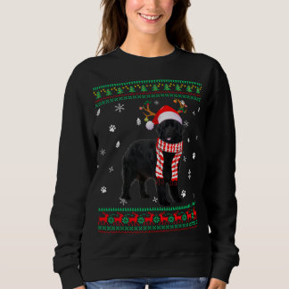 Ugly Sweater Christmas Newfoundland Dog Santa Rein