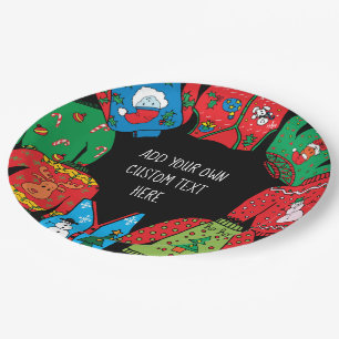Ugly Sweater Christmas paper plates