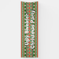 Ugly Sweater Christmas Party Banner
