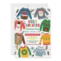Ugly Sweater Christmas Party Festive Jumpers Invitation
