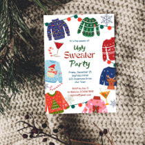 Ugly sweater Christmas party funny Invitation