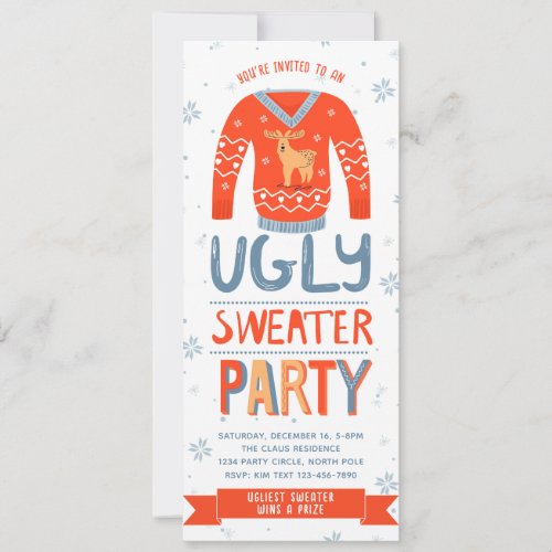 Ugly Sweater Christmas Party Invitation 
