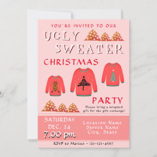 Ugly Sweater Christmas Party Invitation