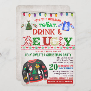 Ugly Sweater Christmas Party Invitation
