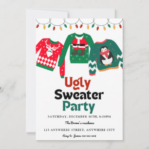 Ugly Sweater Christmas Party Invitation