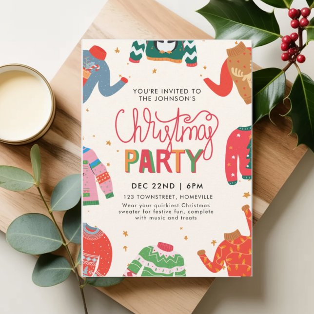 Ugly Sweater Christmas Party Invitation (Creator Uploaded)