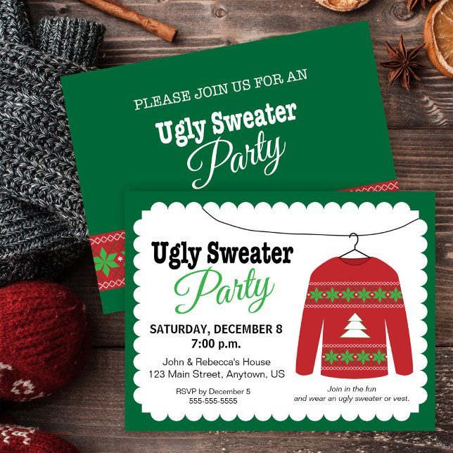 Ugly Sweater Christmas Party Invitation (Creator Uploaded)