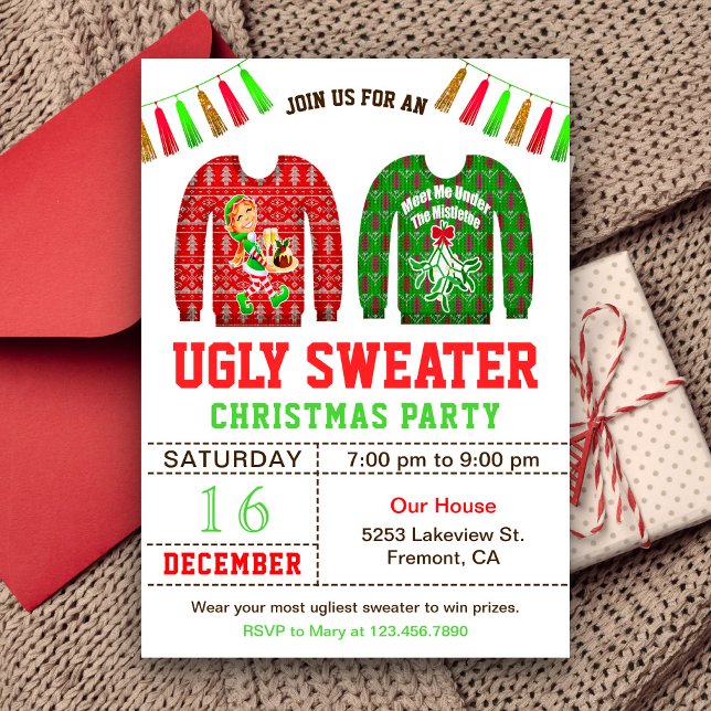 Ugly Sweater Christmas Party Invitation (Creator Uploaded)