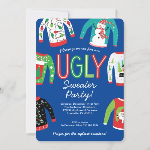 Ugly Sweater Christmas Party Invitation