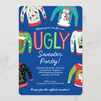 Ugly Sweater Christmas Party Invitation