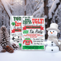Ugly sweater Christmas Party Invitations