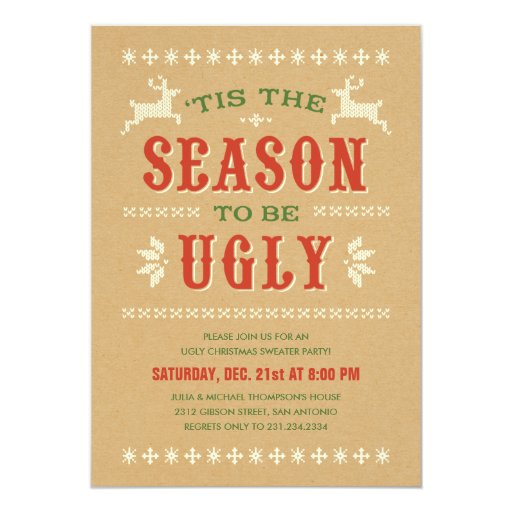 Tacky Christmas Invitations Sayings 1