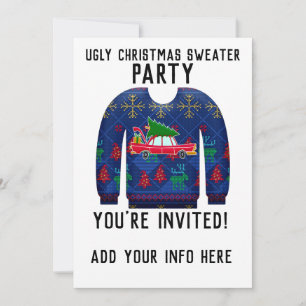 UGLY SWEATER CHRISTMAS PARTY INVITATIONS