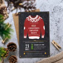 Ugly Sweater Christmas Party Modern Holiday Party Invitation