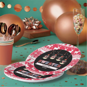 Ugly Sweater Christmas Party Paper Plates