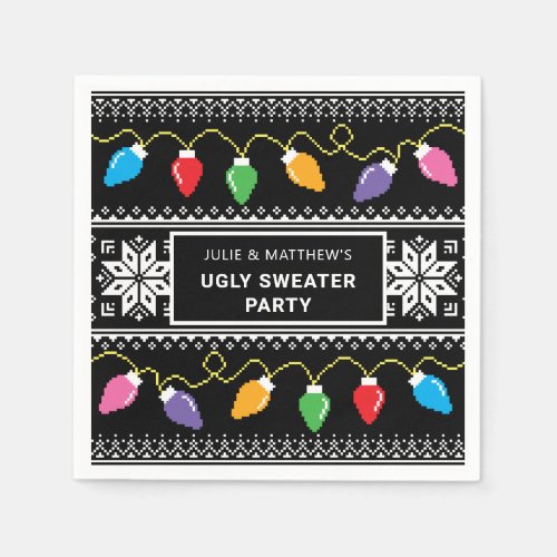 Ugly Sweater Christmas Party Personalized Napkins