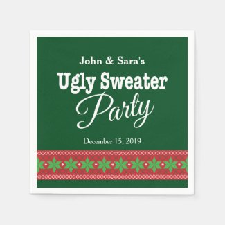 Ugly Sweater Christmas Party, Personalized Napkins