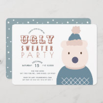 Ugly Sweater Christmas Party Polar Bear Invitation