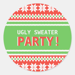 Ugly Sweater Christmas Party Sticker