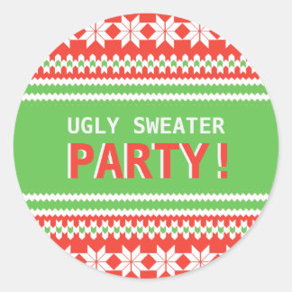 Ugly Sweater Christmas Party Sticker