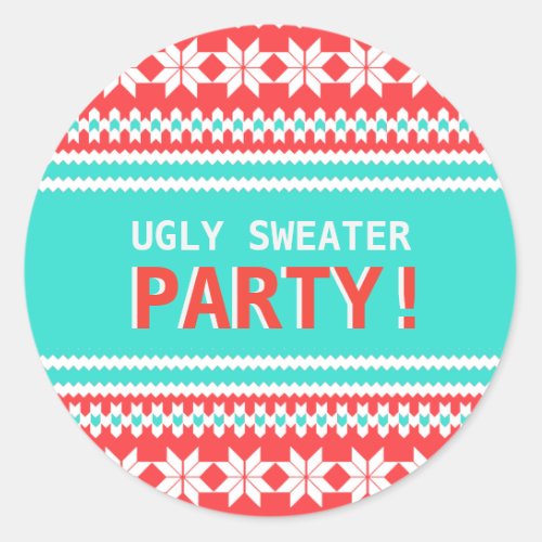 Ugly Sweater Christmas Party Sticker