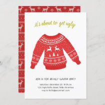 Ugly Sweater Christmas Party Tacky Holiday Simple Invitation