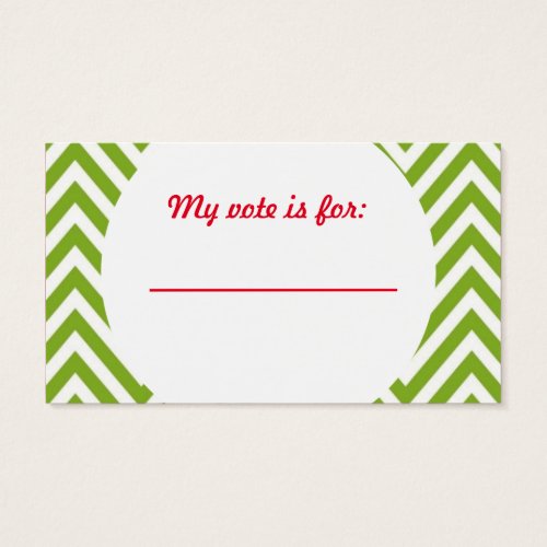 Ugly Sweater Christmas Party Voting Ballot Business Card