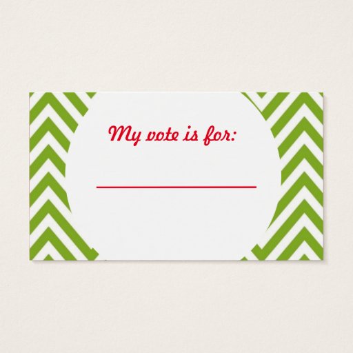 Customizable Ugly Sweater Christmas Party Voting Ballot Business Card