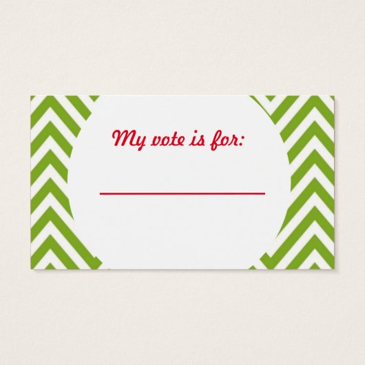 Ugly Sweater Christmas Party Voting Ballot (Back)