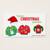 Ugly Sweater Christmas Party Voting Ballot (Front)
