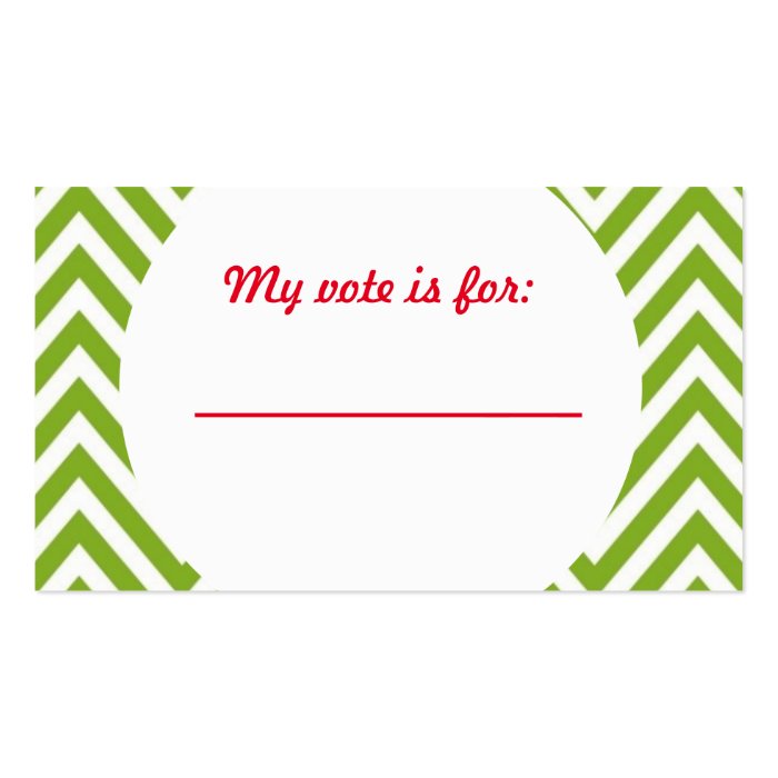 Ugly Sweater Christmas Party Voting Ballot Business Card | Zazzle