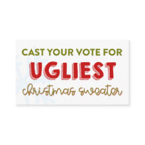 Ugly Sweater Christmas Party Voting Ballot Card