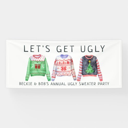 Ugly Sweater Christmas Party Welcome Banner