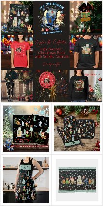 Ugly Sweater Christmas Party with Nordic Animals