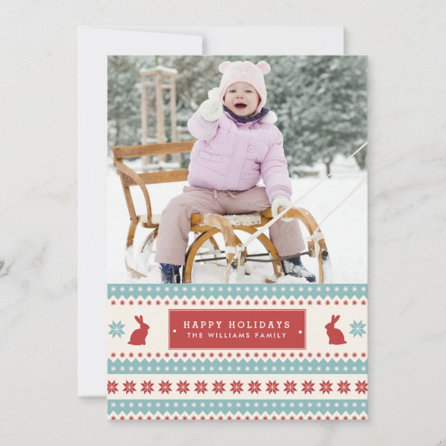 Ugly Sweater Christmas Photo Cards (Front)