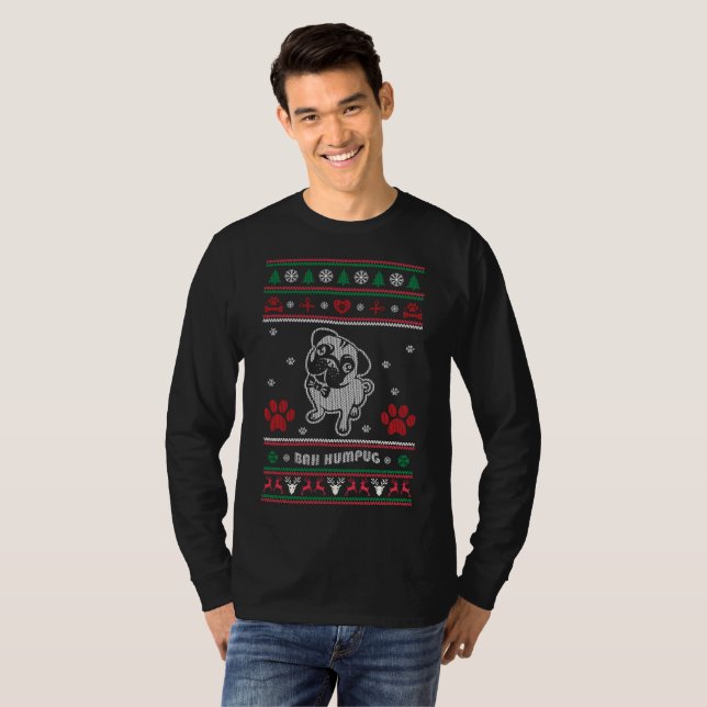 Ugly Sweater Christmas Pug Dog (Front Full)