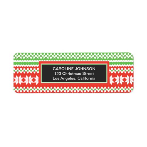 Ugly Sweater Christmas Return Address Labels