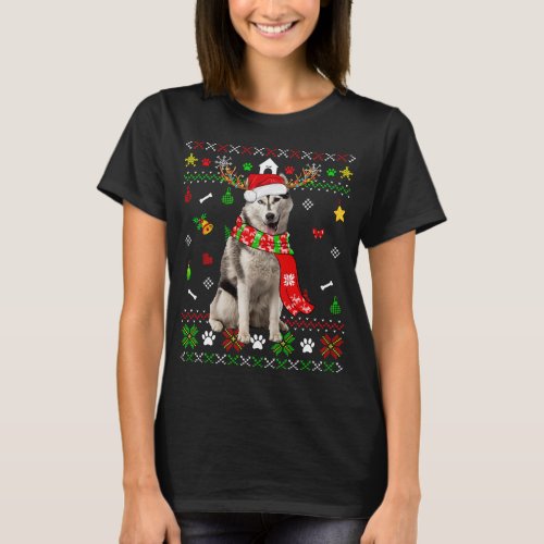 Ugly Sweater Christmas Siberian Husky Dog Puppy Xm