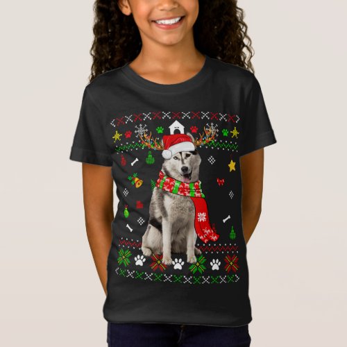 Ugly Sweater Christmas Siberian Husky Dog Puppy Xm